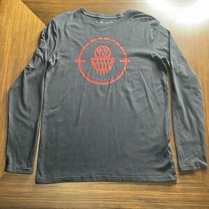 Under Armour Heatgear boys long sleeved shirt black size youth extra lar…